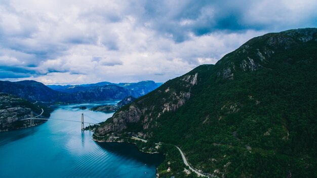 Norvège, photos aériennes, paysage, mer, montagnes,