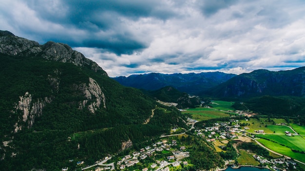 Norvège, photos aériennes, paysage, mer, montagnes,