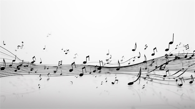 notes de musique de fond