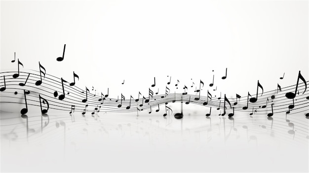 notes de musique de fond