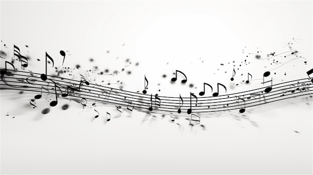 notes de musique de fond