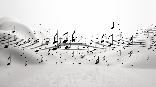 notes de musique de fond
