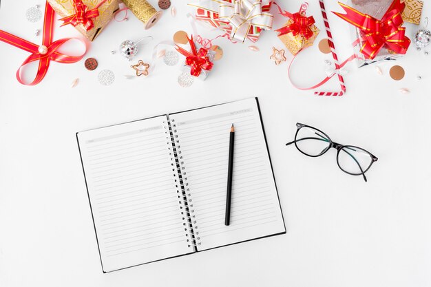 notes pour faire la liste de la composition de Noël