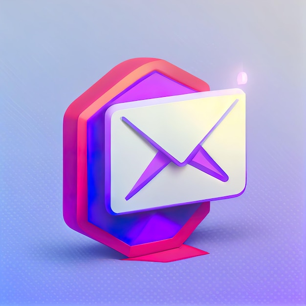 Notification par e-mail et icônes de logo de courrier non lu