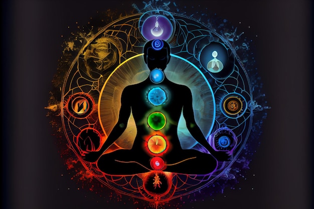 Photo notion des 7 chakras