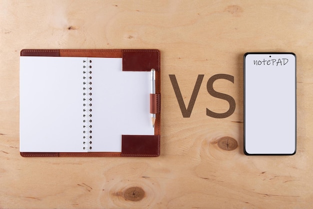 Notion de numérisation. Cahier papier vs smartphone.