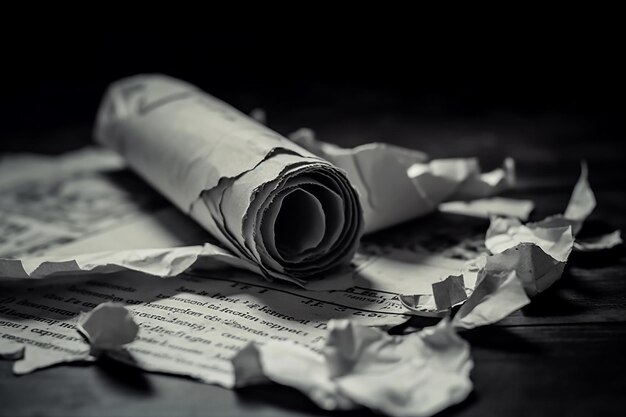 La notion de papier déchiré signifiant une activité frauduleuse