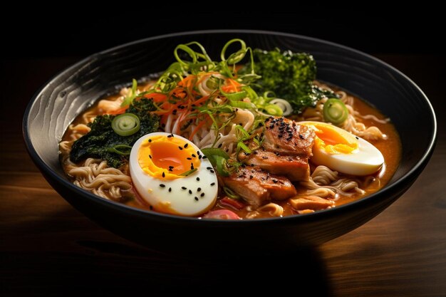 Des nouilles élevées Ramen Excellence sur blanc