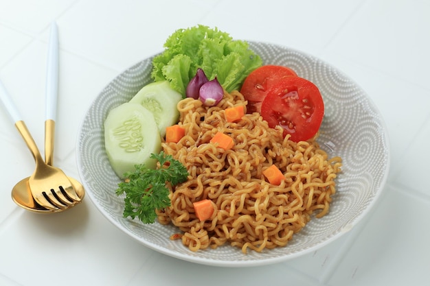 Nouilles instantanées indonésiennes populaires Indomie Goreng