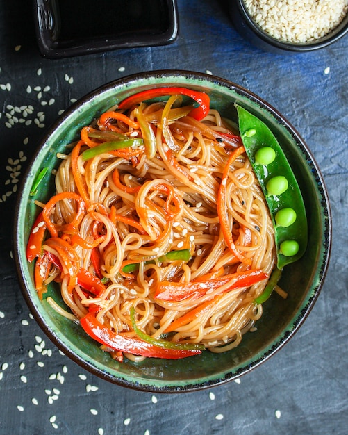 Nouilles de riz aux légumes pâtes cellophane deuxième plat