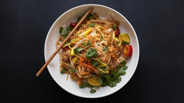 Des nouilles de riz frites Pad Thai