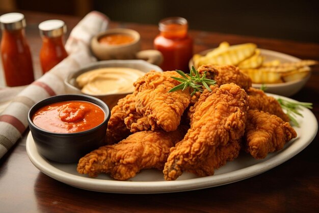 Photo la nourriture de l'âme dorée du sud, le poulet frit bliss.