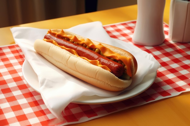 La nourriture américaine Hot Dog IA générative