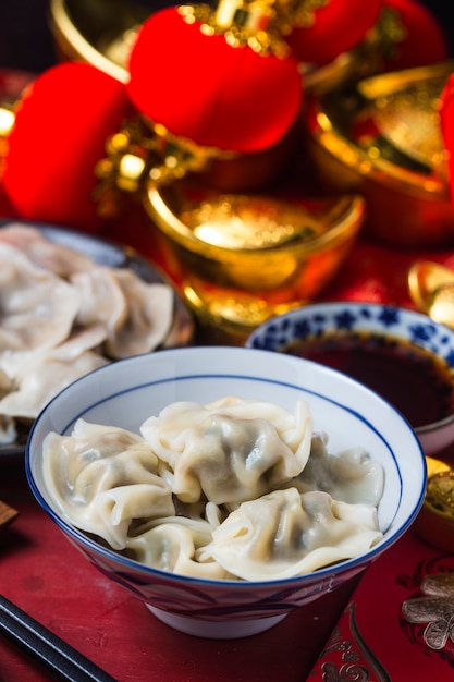 Nourriture chinoise nouvel an jiaozi