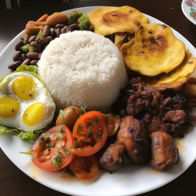 Photo nourriture colombienne générative ai