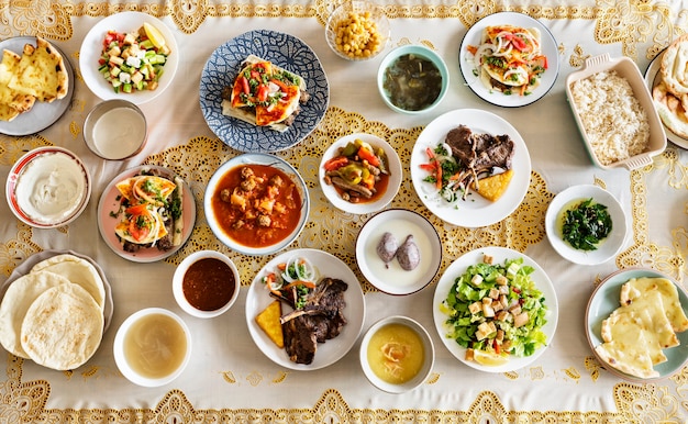 Photo nourriture délicieuse pour une fête du ramadan