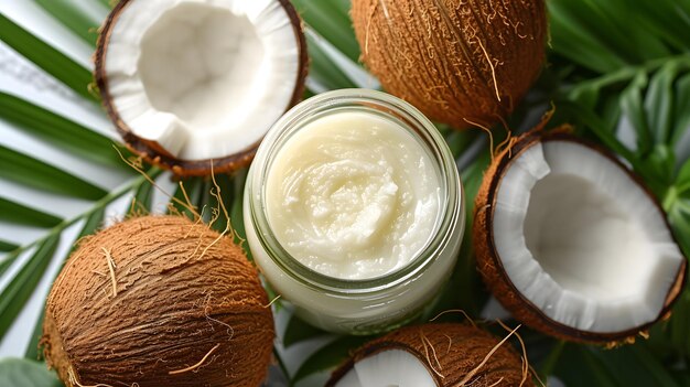 Nourriture gourmande La beauté de l'huile de coco AI générative