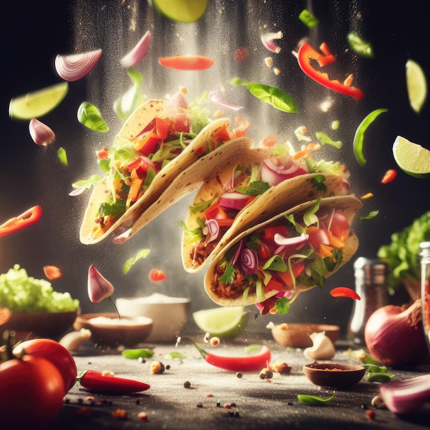 nourriture italienne tacos fond fluide