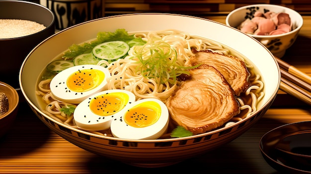 Nourriture japonaise à base de porc Tonkotsu Ramen