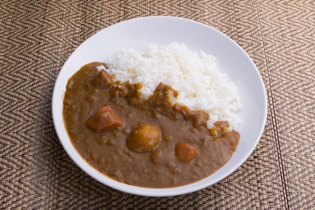 Nourriture japonaise Riz au curry.