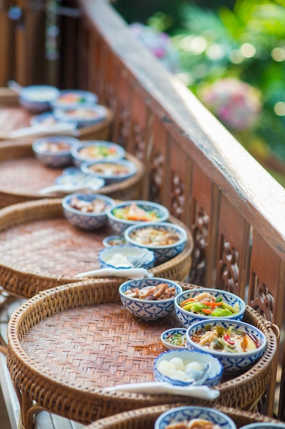 Nourriture de mariage thaïlandais et décoration de mariage