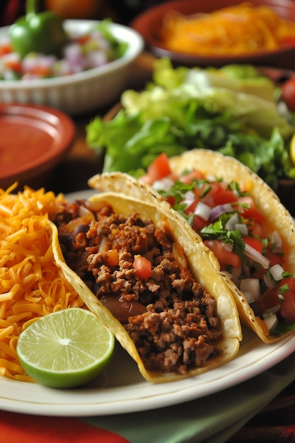 La nourriture mexicaine parfaite Photo d'un plat délicieux Cuisine authentique