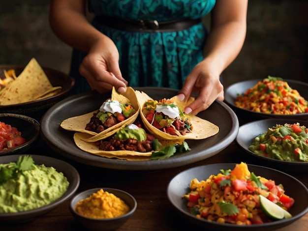 Photo nourriture mexicaine en tacos
