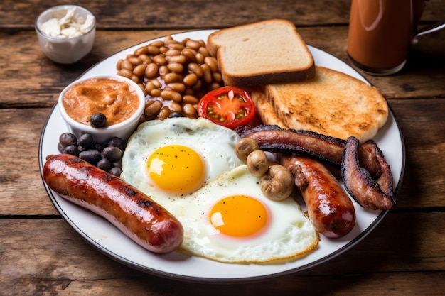 Nourriture de petit-déjeuner anglais Générer Ai