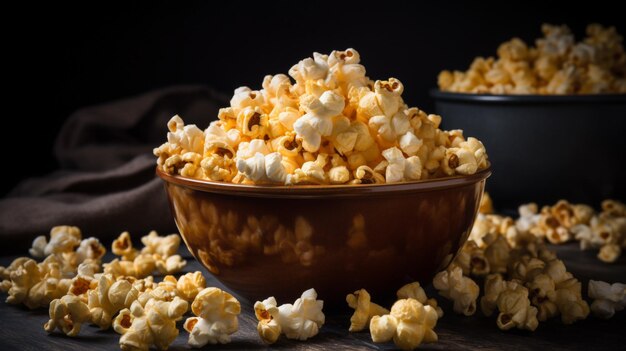 Nourriture pop-corn IA générative