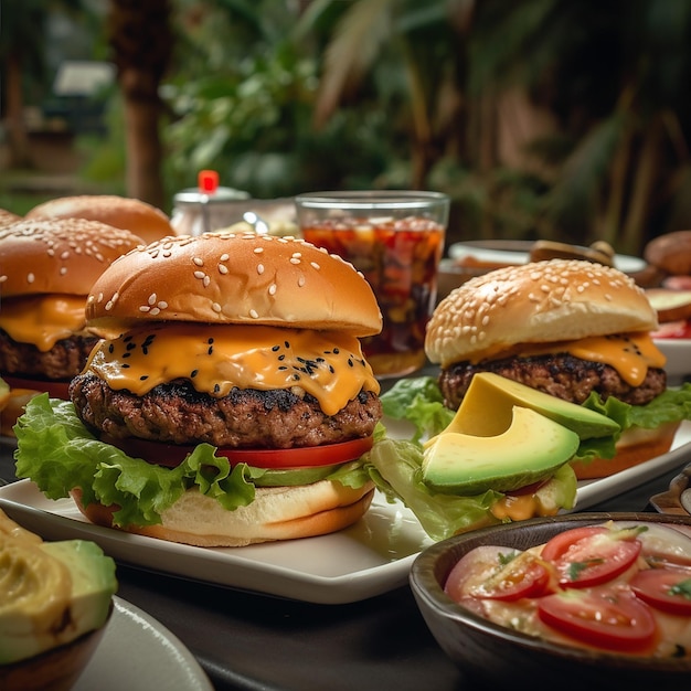 Nourriture Restauration Rapide Burger Malbouffe Burger Frais Burger Délicieux Affamé