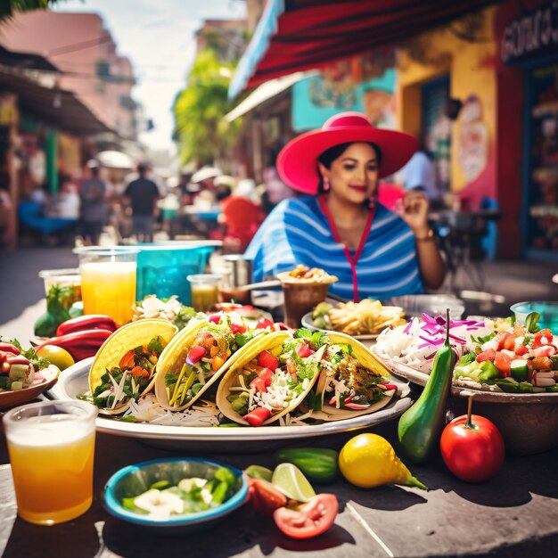 Nourriture de rue traditionnelle mexicaine