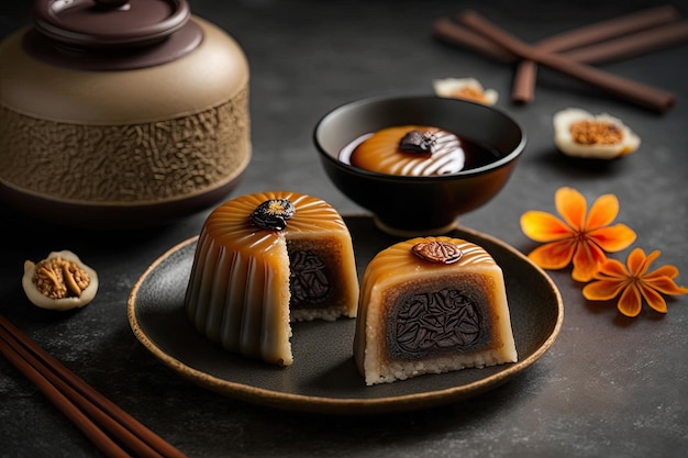 Nourriture séchée pour les vacances gâteau shu dessert chinois et taïwanais créé avec générative ai