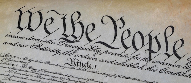 Photo nous, le peuple, détail de la constitution des états-unis