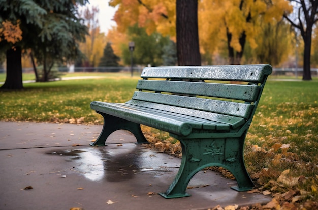 Le nouveau banc du parc est tombé