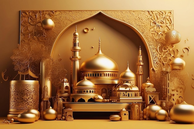 nouveau concept islamique du ramadan et de l'eid vacances arrière-plan