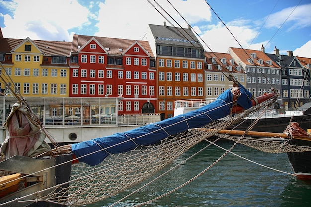 Nouveau port de Nyhavn à Copenhague Danemark