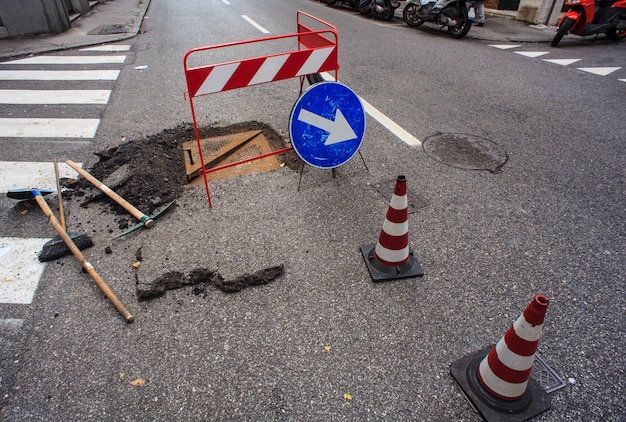 Nouveau regard et réparation des routes