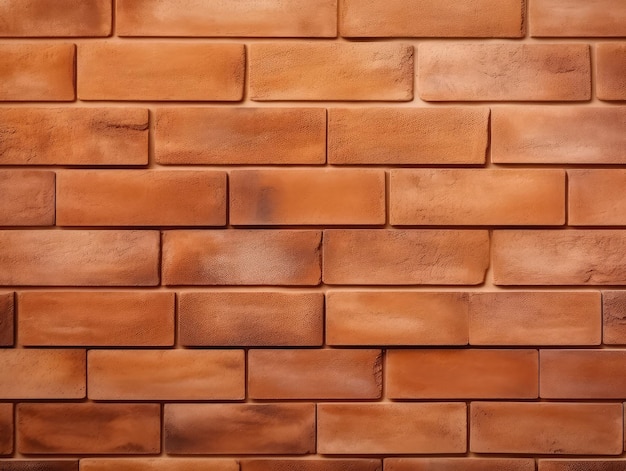 Photo nouveaux blocs de brique de terre cuite brune arrière-plan mural modèle en gros plan avec des briques rouges ou des briques maison intérieure ou extérieure illustration générative ai