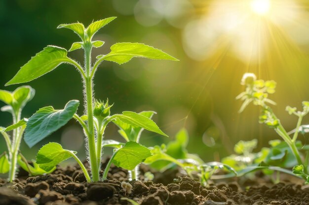 De nouveaux débuts sous une canopée dorée Le voyage des plants de tournesol au printemps