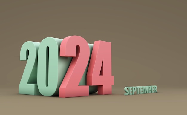 Nouvel An 2024 Creative Design Concept Image Rendu 3D