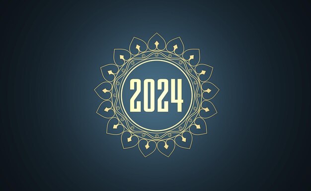 Nouvel An 2024 Creative Design Concept Image Rendu 3D