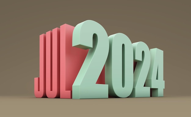 Photo nouvel an 2024 creative design concept image rendu 3d