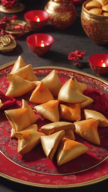 Le Nouvel An chinois avec des biscuits de la fortune