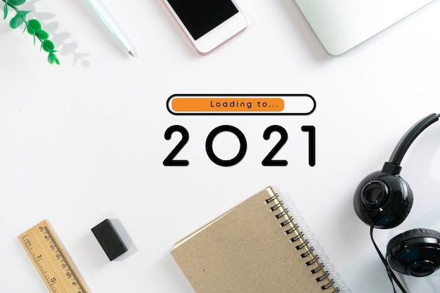 La nouvelle année 2021 arrive, concept d'idée d'inspiration créative.