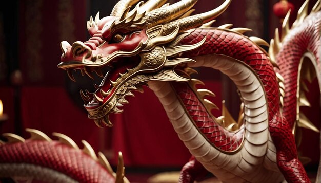 nouvelle année chinoise l'année du dragon copie de l'espace pour le texte fond chinois papier peint de la nouvelle année