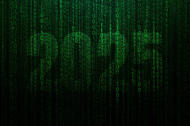 Photo la nouvelle année cybernétique 2025 est une idée créative, une technologie d'intelligence artificielle et une cybersécurité.