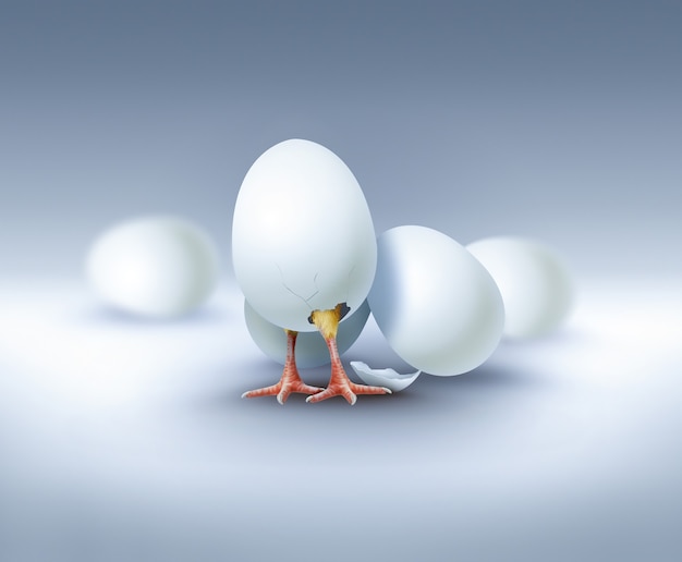 Nouvelle image de concept de vie avec des œufs