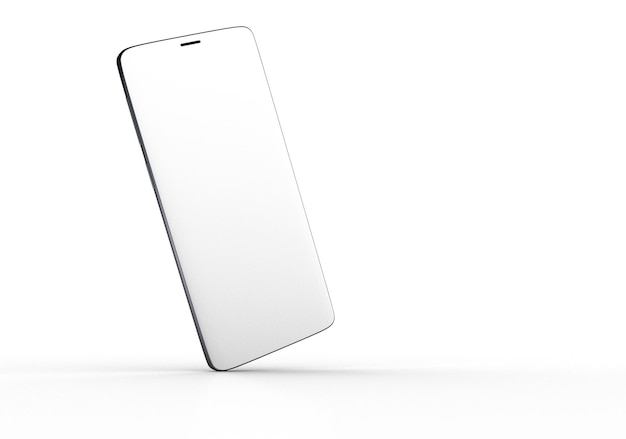 Nouvelle maquette réaliste de smartphone de téléphone portable avec illustration 3d d'écran vide