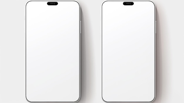 Photo nouvelle maquette de smartphone mobile vectoriel isolée sur fond blanc concept de téléphone de haute qualité réaliste sans caméra modèle pour la conception de l'interface utilisateur
