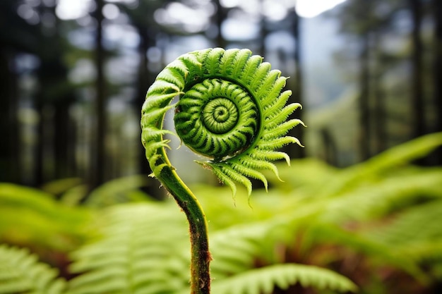 Photo nouvelle-zélande la fougère emblématique koru